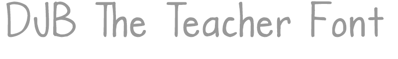 DJB The Teacher Font